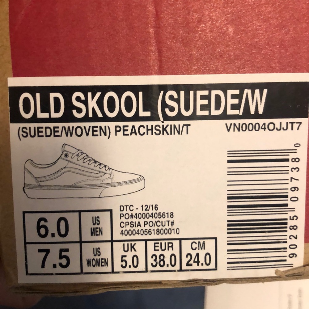NEW rose Vans women’s 7.5 / Men’s 6 - Picture 5 of 6